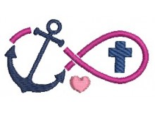 Stickdatei - Unendlcihkeitszeichen Kreuz